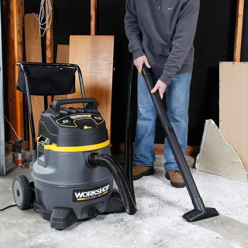 WORKSHOP Wet/Dry Vacs Vacuum WS1400CA High Power Wet/Dry Vacuum Cleaner, 14-Gallon Heavy-Duty Shop Vacuum Cleaner, 6.0 Peak HP Wet and Dry Vacuum with Cart,Gray in Saudi Arabia