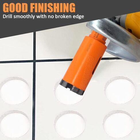 BeQell Diamond Core Drill Bit, 1 3/8 Inch Laser Welded 5/8-11 Thread Dry Granite Hole Saw for Marble Solid Block Stone Reinforced Concrete Quartz Countertop Hole Drilling(35mm) in Kuwait