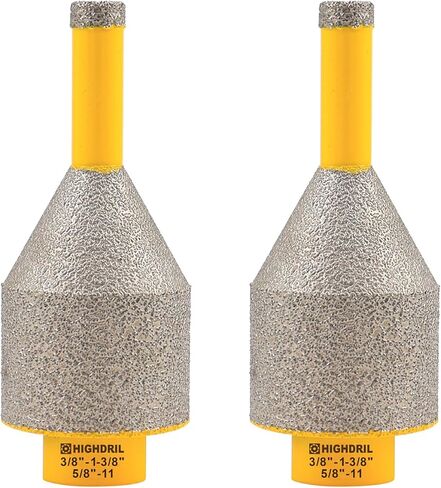 HIGHDRIL Diamond Core Drill Bit - 2pcs 20-50mm Diamond Finger Milling Bits Diamond Beveling Chamfer Bit for Drilling Enlarging Shaping Holes in Porcelain Tile Ceramic Marble Granite in Kuwait