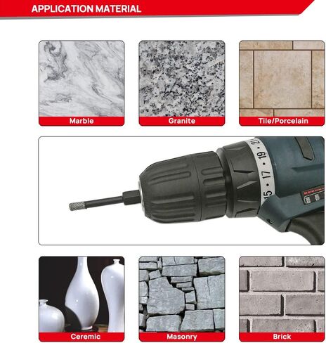 DT-DIATOOL Dry Diamond Drill Bits 1/2 Inch 2pcs for Tile Porcelian Marble with Quick-fit Hex Shank in Saudi Arabia