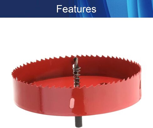 مجموعة منشار ثقب ثنائي المعدن من Hegebeck مقاس 6.5 بوصة مجموعة منشار ثقب HSS مع عمق قطع 0.98 بوصة للمعادن والخشب والحديد PVC 1 قطعة in Saudi Arabia