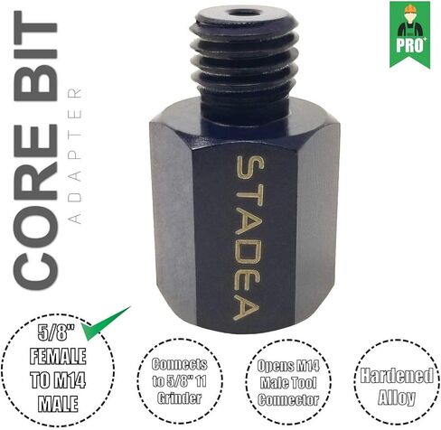 Stadea ADC102K Adapter 5/8" 11 Female to M14 Male with Water Hole in Saudi Arabia