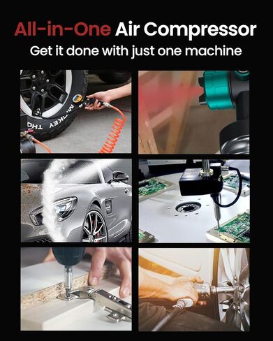 يانتو ضاغط هواء، مكبس بدون زيت 3 لتر 1.2 حصان، ضاغط هواء صغير صامت خالٍ من الزيوت 150 باوند لكل انش مربع in Kuwait