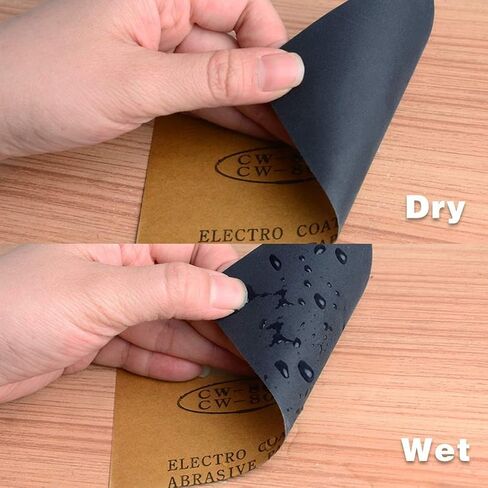 500 Grit Wet Dry Sanding Sheets Silicon Carbide Sandpaper 9x11 Inch 5pcs | Waterproof & Flexible Paper Backing,Resin Bonded Electro Coated, For Wood Furniture Metal Automotive, Polishing in Saudi Arabia