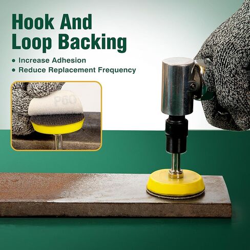 S SATC 100PCS 2 Inch Sanding Disc Hook and Loop Sandpaper 60 Grit Grinder Rotary Tools Attachment Aluminum Oxide Sanding Discs for Woodworking Wood Automotive Metal No-Hole in Kuwait