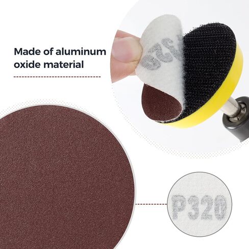 100PCS 2 Inch Hook and Loop Sanding Discs No-Hole Sandpaper 600 Grit Orbital Sander Pads for Sanders Drill Aluminum Oxide Sandpaper Discs for Woodworking Wood Automotive Metal in Saudi Arabia