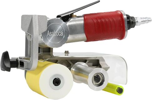 اداة صنفرة احترافية بحزام هوائي مع 10 قطع مقاس 60 × 280 ملم، اداة صنفرة سلكية معدنية تعمل بالهواء المضغوط جيدة للاعمال الخشبية والمعادن والتلميع بنفسك in Kuwait