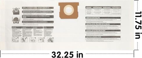 Replacement for Shop-Vac Type E 90661 And Type 90671 5-8 Gallon High Efficiency Disposable Collection Filter Bags, (3 pack) in Saudi Arabia