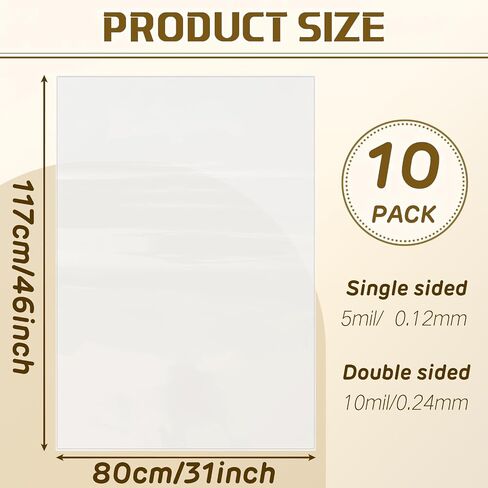 Windyun 10 Pcs Clear Dust Collector Replacement Plastic Dust Collector Bags Dust Collector Accessories for Woodworking, 31 x 46 Inch in Saudi Arabia