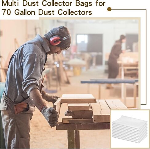 Windyun 10 Pcs Clear Dust Collector Replacement Plastic Dust Collector Bags Dust Collector Accessories for Woodworking, 31 x 46 Inch in Saudi Arabia