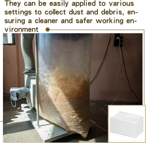 Windyun 10 Pcs Clear Dust Collector Replacement Plastic Dust Collector Bags Dust Collector Accessories for Woodworking, 31 x 46 Inch in Saudi Arabia