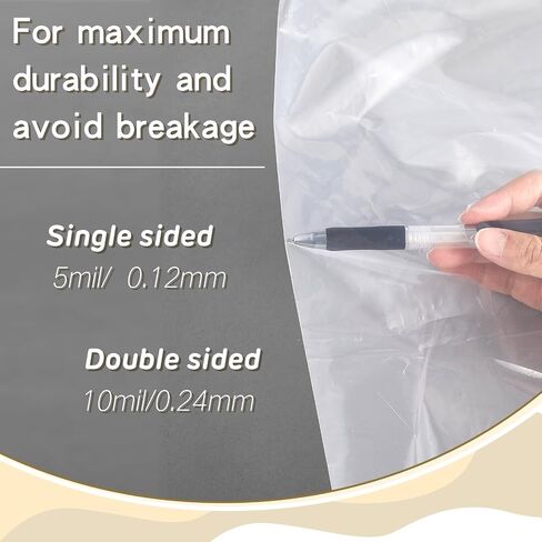 Windyun 10 Pcs Clear Dust Collector Replacement Plastic Dust Collector Bags Dust Collector Accessories for Woodworking, 31 x 46 Inch in Saudi Arabia