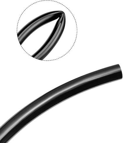 uxcell Pneumatic Air Tubing, 12mm OD x 8mm ID 5 Meters 16ft PU Polyurethane Air Compressor Tube Hose Pipe Clear in Saudi Arabia