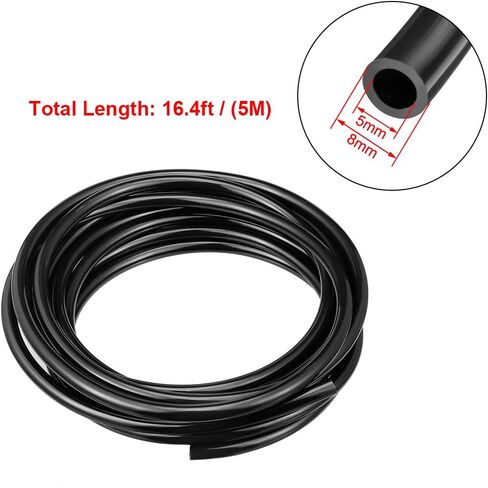 uxcell Pneumatic Air Tubing, 12mm OD x 8mm ID 5 Meters 16ft PU Polyurethane Air Compressor Tube Hose Pipe Clear in Saudi Arabia