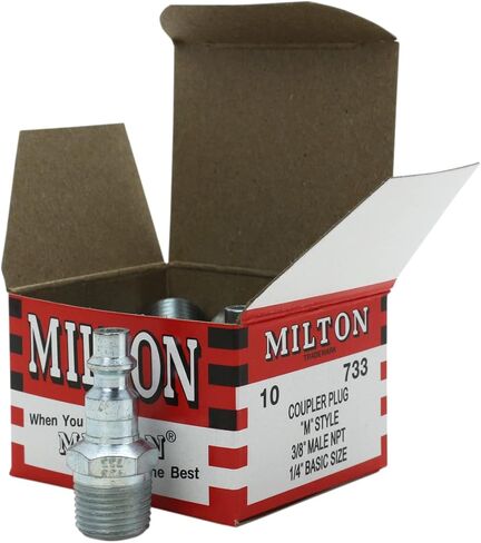 Milton 733 3/8" MNPT M Style Plug - Box of 10 in Saudi Arabia