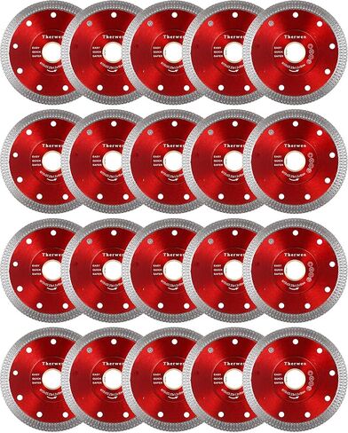 20 قطعة من شفرة المنشار الماسي من Therwen مقاس 4.5 بوصة، شفرة بلاط رفيعة، شفرة بلاط كبيرة، عجلة قطع ماسية لطاحونة الزوايا، قطع البورسلين، بلاط السيراميك، الجرانيت والرخام in Kuwait