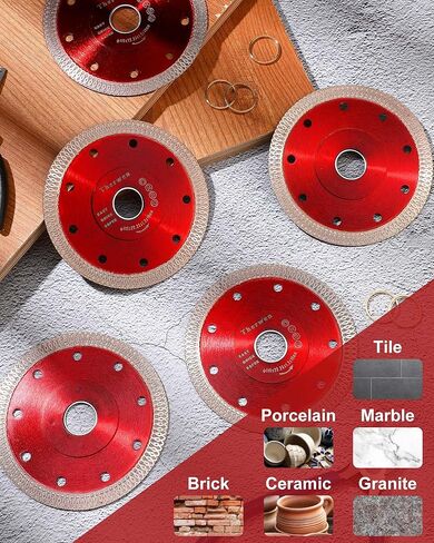 20 قطعة من شفرة المنشار الماسي من Therwen مقاس 4.5 بوصة، شفرة بلاط رفيعة، شفرة بلاط كبيرة، عجلة قطع ماسية لطاحونة الزوايا، قطع البورسلين، بلاط السيراميك، الجرانيت والرخام in Kuwait