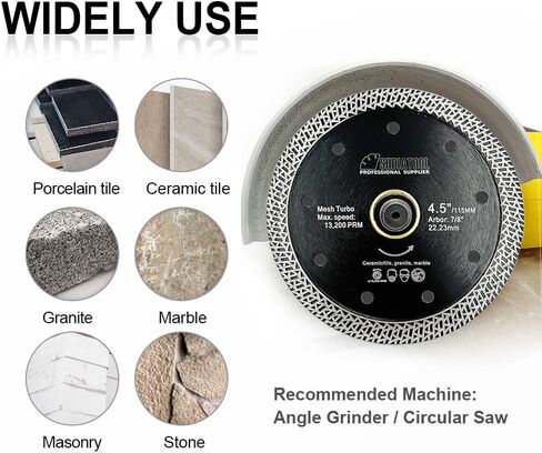 SHDIATOOL 4-1/2 Inch Porcelain Diamond Mesh Turbo Saw Blade Cutting Granite Marble Ceramic Tile Brick Pack of 2… in Saudi Arabia