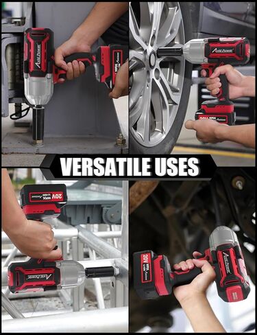 AVID POWER High Torque 1/2" Impact Wrench w/Max Torque 738ft-lbs (1000N.m), Cordless Impact Gun w/ 4.0A Li-ion Battery, 4 Pcs Impact Sockets and Fast Charger, 20V Brushless Impact Drill in Saudi Arabia