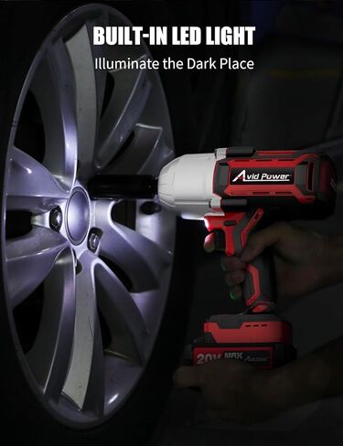 AVID POWER High Torque 1/2" Impact Wrench w/Max Torque 738ft-lbs (1000N.m), Cordless Impact Gun w/ 4.0A Li-ion Battery, 4 Pcs Impact Sockets and Fast Charger, 20V Brushless Impact Drill in Saudi Arabia