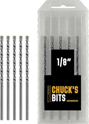 مجموعات قطع البناء المكونة من 5 قطع من Chuck’s Bits (من 1/8 بوصة إلى 5/16 بوصة) من الفولاذ الكربوني المغطى بالكربيد للمطرقة الإيقاعية والمثاقب الدوارة (5/32 بوصة × 4 بوصة) in Kuwait