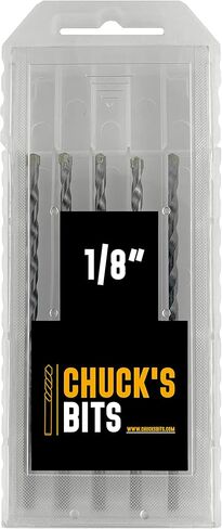 مجموعات قطع البناء المكونة من 5 قطع من Chuck’s Bits (من 1/8 بوصة إلى 5/16 بوصة) من الفولاذ الكربوني المغطى بالكربيد للمطرقة الإيقاعية والمثاقب الدوارة (5/32 بوصة × 4 بوصة) in Kuwait