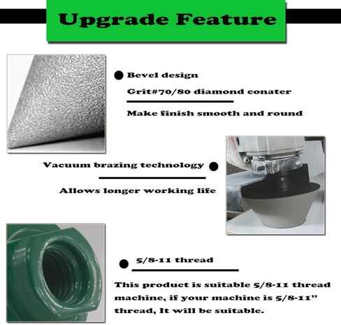 لقمة شطب ماسية 35 مم من Mgtgbao باللون الأخضر، لقمة مثقاب غاطسة من 0 إلى 1-3/8 (35 مم) فتحة توسيع التشذيب في البورسلين، بلاط السيراميك 5/8"-11 خيط لمطاحن الزوايا ومحول ساق سداسية 3/8" للمثاقب in Kuwait