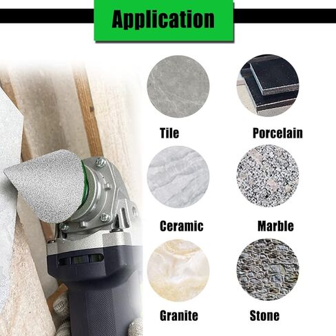 لقمة شطب ماسية 35 مم من Mgtgbao باللون الأخضر، لقمة مثقاب غاطسة من 0 إلى 1-3/8 (35 مم) فتحة توسيع التشذيب في البورسلين، بلاط السيراميك 5/8"-11 خيط لمطاحن الزوايا ومحول ساق سداسية 3/8" للمثاقب in Kuwait