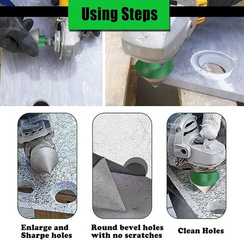 لقمة شطب ماسية 35 مم من Mgtgbao باللون الأخضر، لقمة مثقاب غاطسة من 0 إلى 1-3/8 (35 مم) فتحة توسيع التشذيب في البورسلين، بلاط السيراميك 5/8"-11 خيط لمطاحن الزوايا ومحول ساق سداسية 3/8" للمثاقب in Kuwait