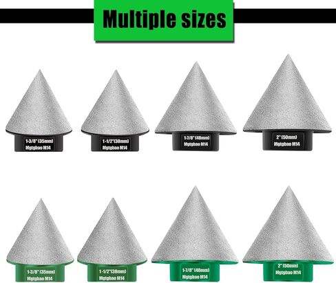 لقمة شطب ماسية 35 مم من Mgtgbao باللون الأخضر، لقمة مثقاب غاطسة من 0 إلى 1-3/8 (35 مم) فتحة توسيع التشذيب في البورسلين، بلاط السيراميك 5/8"-11 خيط لمطاحن الزوايا ومحول ساق سداسية 3/8" للمثاقب in Kuwait