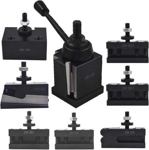 findmall Bxa 250-222 Tool Post Set Wedge Type Quick Change Turning and Facing Holders Fit for Lathe (8) in Saudi Arabia