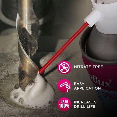 MetaFlux Cutting Oil for Drilling Metal, Stainless Steel, Copper, Aluminum – Heavy Duty Cutting Fluid Spray for Tapping, Threading, and Milling – Drill Lubricant and Cooling Foam Pack of 1 (400 ml) in Saudi Arabia