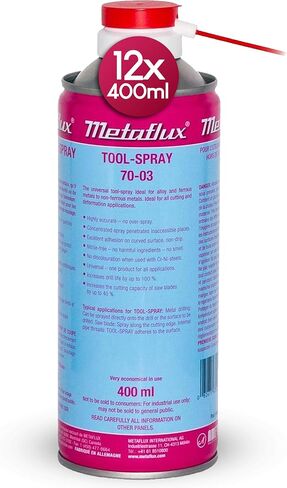 MetaFlux Cutting Oil for Drilling Metal, Stainless Steel, Copper, Aluminum – Heavy Duty Cutting Fluid Spray for Tapping, Threading, and Milling – Drill Lubricant and Cooling Foam Pack of 1 (400 ml) in Saudi Arabia