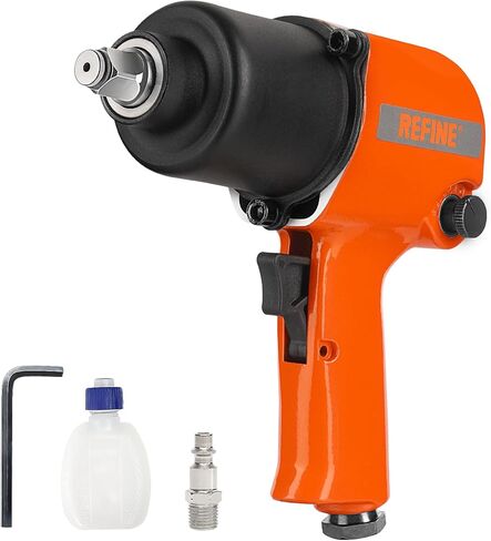 REFINE Air Impact Wrench 1/2 Inch, 10-Speeds Pneumatic Square Drive Heavy Duty 538ft-Lbs Max Loosening Torque Pneumatic Impact Wrench, Twin Hammer 7500RPM Impact Gun for Auto Repairs and Maintenance. in Kuwait