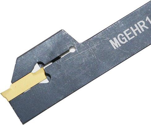 حامل أدوات الحز للمخرطة CNC MGEHR1616-3 (0.63 بوصة)، مع ثلاث شفرات من الكربيد الأسمنتي MGMN300. فولاذ معالج باللون الأصفر، وفولاذ مقاوم للصدأ معالج باللون الفوشيا، وسبائك ألومنيوم معالجة بالفضة. (3 مم) in Saudi Arabia