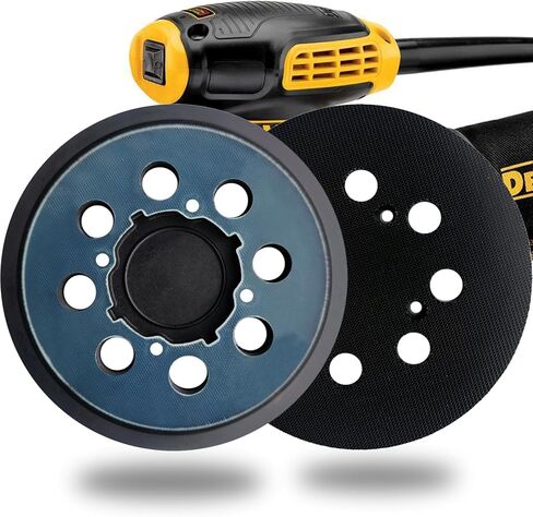 قطعتان من وسادة الصنفرة البديلة ذات 8 فتحات بخطاف وحلقة مقاس 5 بوصات لـ DeWalt DWE6423/6423K، DWE6421/6421K، DWE6421-B2، DWE6421-B3، DWE6421-BR، DCW210B جزء الصنفرة -DWE64233 & N329079 in Kuwait