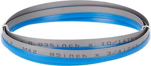 شفرات المنشار الحزامي Imachinist S8534014 M42 ثنائية المعدن بطول 85 بوصة، وعرض 3/4 بوصة، وسمك 0.025 بوصة، و14 TPI للأسنان المعدنية الحديدية الناعمة الثابتة in Saudi Arabia