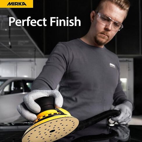 Mirka Gold Multifit 5'' Sandpaper Grit 320 Hook and Loop, 50 Pack 5 inch Sanding Discs for Orbital Sander, Sand Paper Pads for Wood, Drywall, Metal in Saudi Arabia