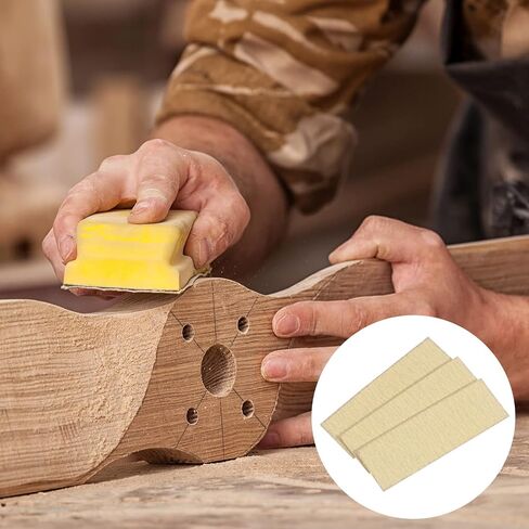 HARFINGTON 50pcs Micro Sander Paper 180 Grit 3.5x1.2 Inch Mini Sanding Sheets Strips Hook Loop Sandpapers for Wood Metal Small Projects Tight Spaces Polish Work in Kuwait