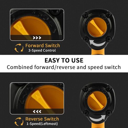 ZaraApex ½’’ Drive Air Impact Wrench, 625 ft.lb Torque Output for Changing Tires and Auto Repair in Kuwait