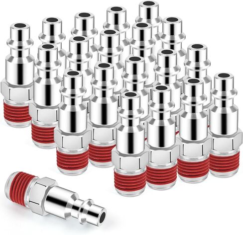 1/4 Quick Connect Fittings Industrial Air Coupling 1/4" Basic Flow Quick Connect Air Coupler Brass Air Compressor Accessories Fitting Hose Quick Connect Fitting 10Pieces in Saudi Arabia