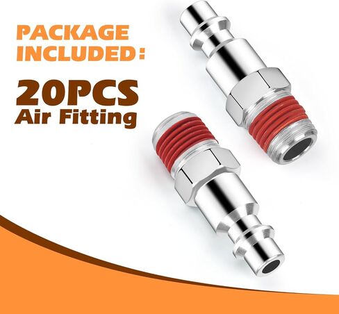 1/4 Quick Connect Fittings Industrial Air Coupling 1/4" Basic Flow Quick Connect Air Coupler Brass Air Compressor Accessories Fitting Hose Quick Connect Fitting 10Pieces in Saudi Arabia