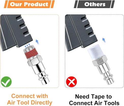 1/4 Quick Connect Fittings Industrial Air Coupling 1/4" Basic Flow Quick Connect Air Coupler Brass Air Compressor Accessories Fitting Hose Quick Connect Fitting 10Pieces in Saudi Arabia