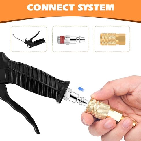 1/4 Quick Connect Fittings Industrial Air Coupling 1/4" Basic Flow Quick Connect Air Coupler Brass Air Compressor Accessories Fitting Hose Quick Connect Fitting 10Pieces in Saudi Arabia
