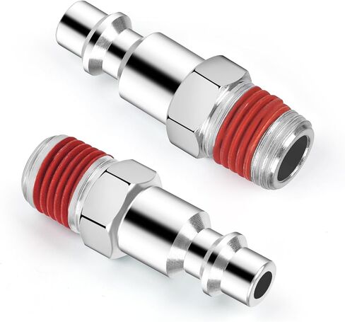 1/4 Quick Connect Fittings Industrial Air Coupling 1/4" Basic Flow Quick Connect Air Coupler Brass Air Compressor Accessories Fitting Hose Quick Connect Fitting 10Pieces in Saudi Arabia