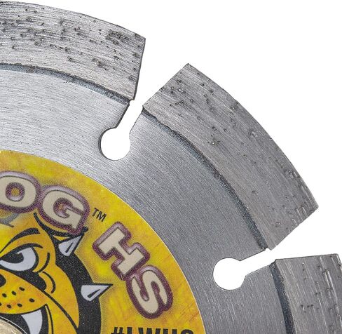Delta Diamond Mad Dog HS 18 Inch Segmented Diamond Saw Blade, .140 X 1" Arbor, Made in USA, Premium, Wet/Dry, Laser-Welded, General Purpose Cutting Concrete, Masonry, Stone (18") in Kuwait
