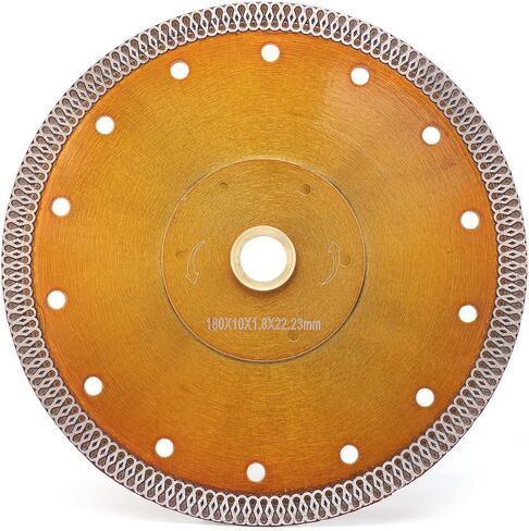 4.5" Super Thin Porcelain Diamond Cutting Blade for Angle Grinder | Mesh Thin Tile Blade,Smooth Clean Finish, Dry/Wet Cuts for Porcelain Ceramic Granite Marbles,7/8“-5/8" Arbor in Saudi Arabia