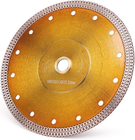 4.5" Super Thin Porcelain Diamond Cutting Blade for Angle Grinder | Mesh Thin Tile Blade,Smooth Clean Finish, Dry/Wet Cuts for Porcelain Ceramic Granite Marbles,7/8“-5/8" Arbor in Saudi Arabia
