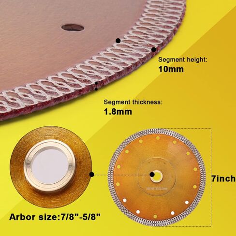 4.5" Super Thin Porcelain Diamond Cutting Blade for Angle Grinder | Mesh Thin Tile Blade,Smooth Clean Finish, Dry/Wet Cuts for Porcelain Ceramic Granite Marbles,7/8“-5/8" Arbor in Saudi Arabia