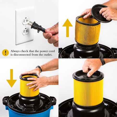 VCFS Replacement Standard Vacmaster Filters Compatible with Vacmaster and most Shop Vac/Hart 5 to 20 Gallon Wet/Dry Vacuums, Standard 2 pack Filters in Kuwait